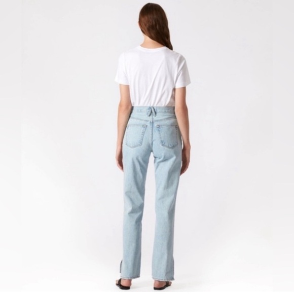 Slvrlake London Split Hard Luck Light Blue Jeans Size 28 NWT - Picture 2 of 6